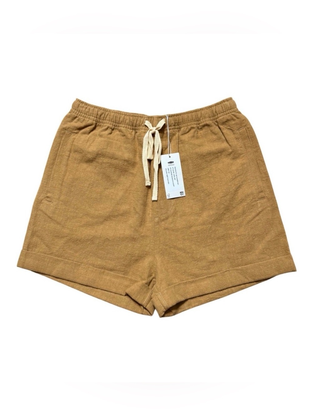 Rusty Rundown Shorts Deep Mustard Yellow with Elastic Waist & Drawstring